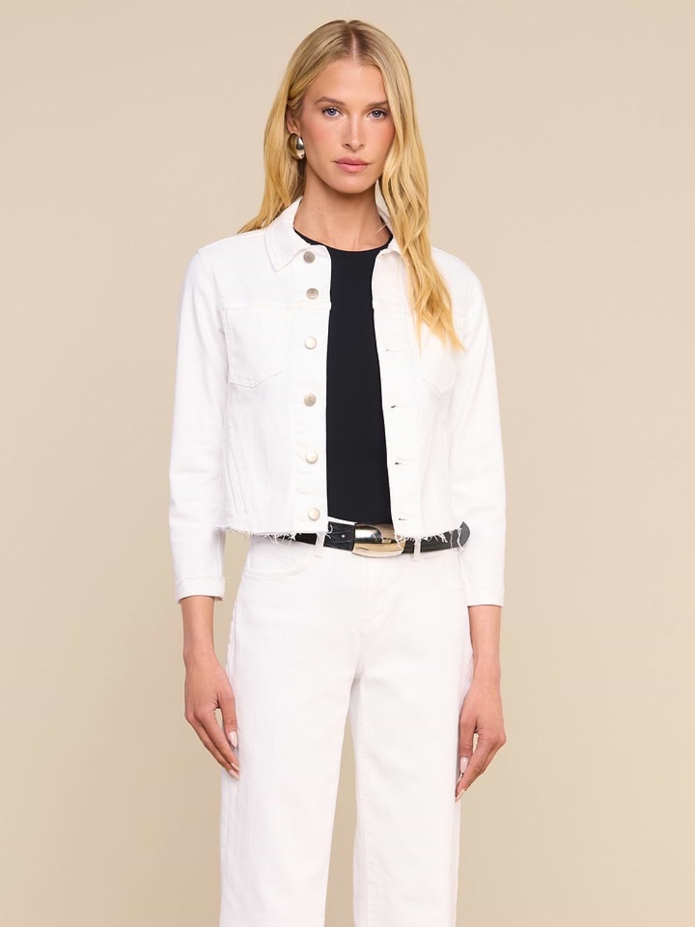 L'AGENCE Women's Janelle Slim Raw Jacket